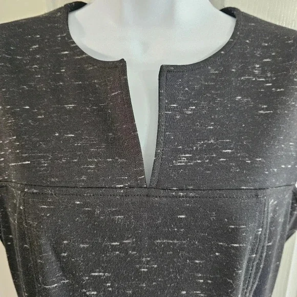 Tommy Hilfiger Black Speckled Sleeveless Fit Flare Dress 6 Minimalist Classic - Picture 3 of 9